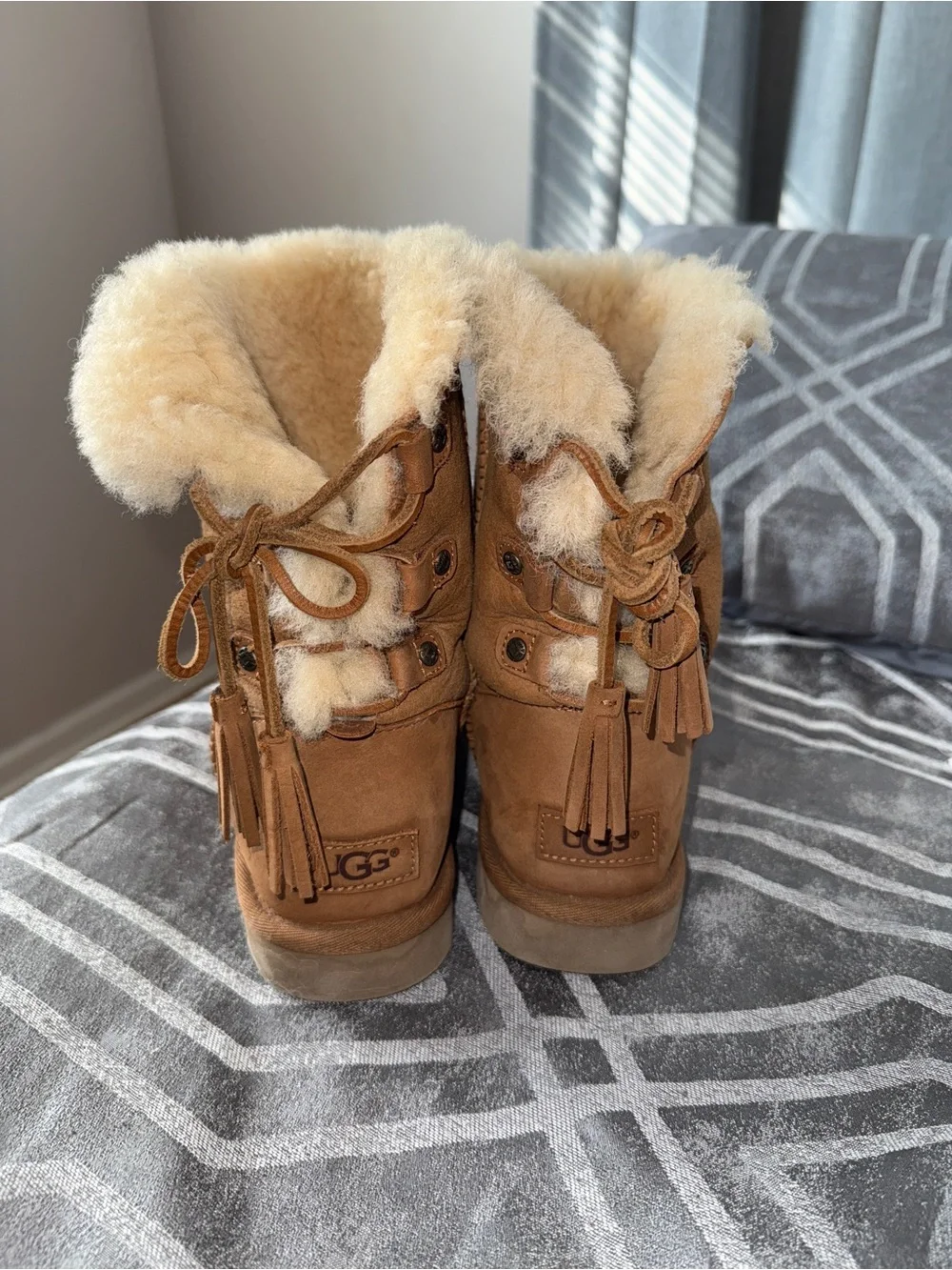 UGG Kristabelle Suede Winter Boots in Chestnut